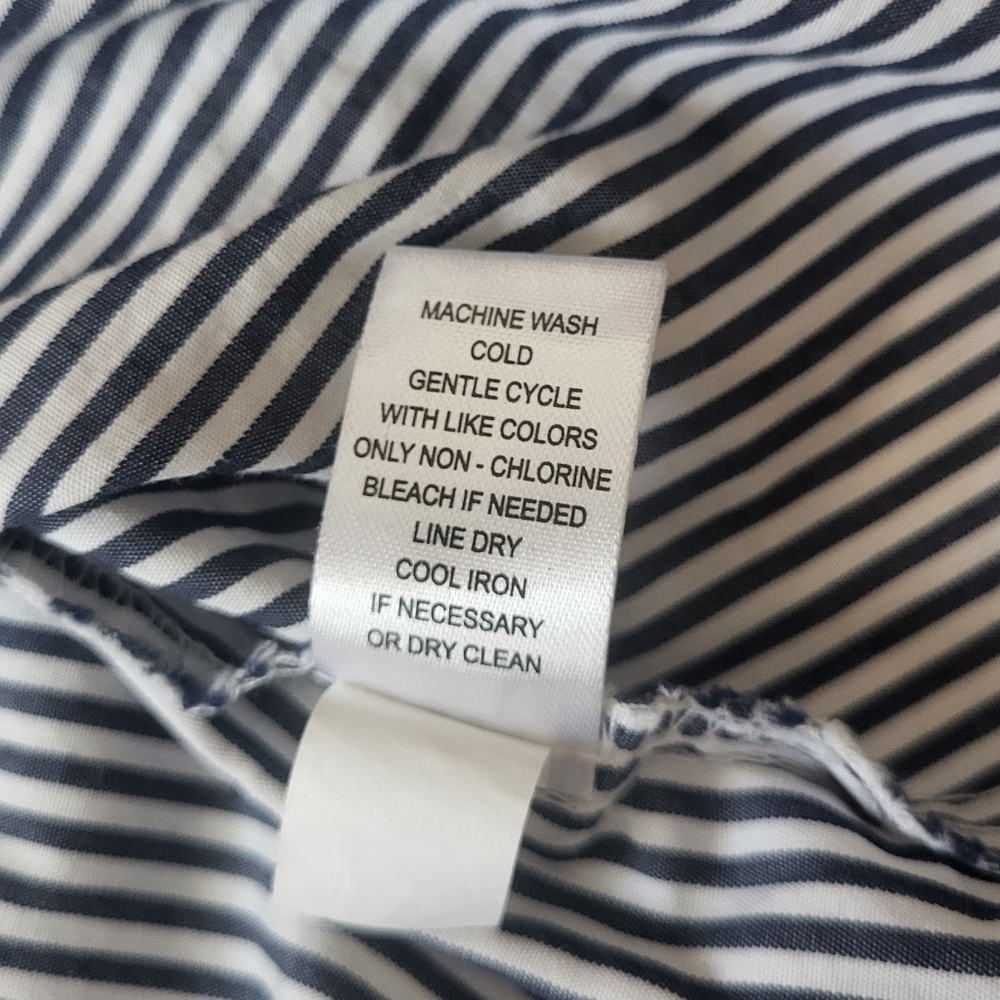 Cupio Off-Shoulder Navy Striped Blouse - Picture 8 of 8